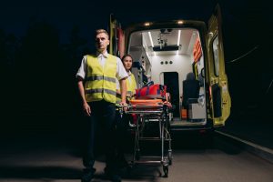 paramedics working night shift