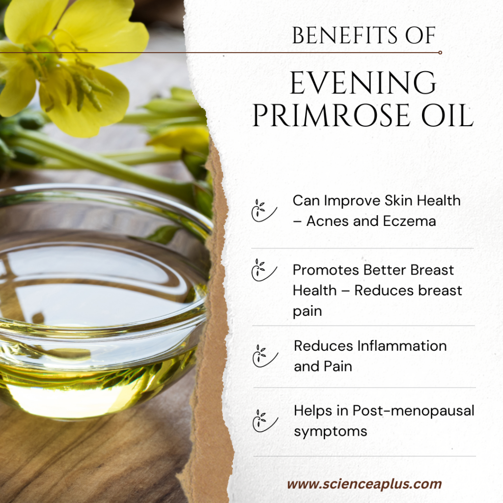 evening primrose oil benefits listed