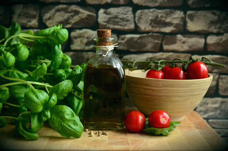 Olive Oil, Tomatoes, Basil, Eat, Mediterranean, Healthy