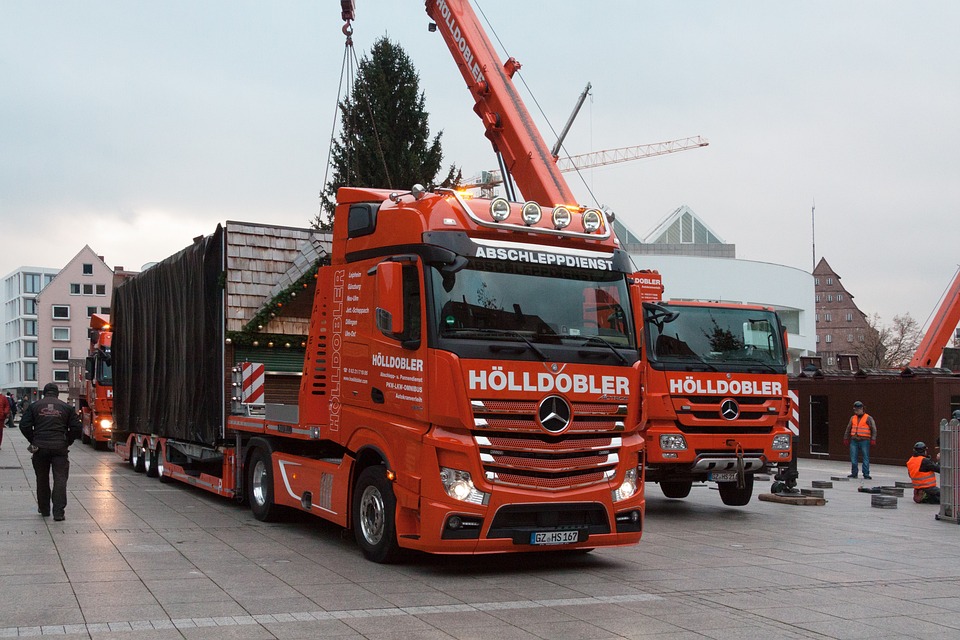 Truck, Low Loader, Crane, Heavy Transport