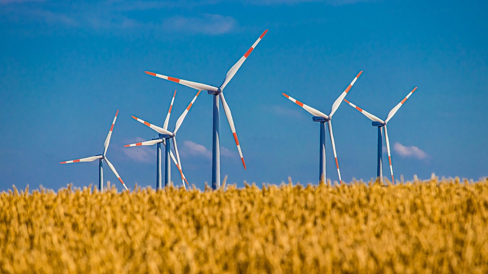 Windmill, Field, Grain, Wind Energy, Wind Power