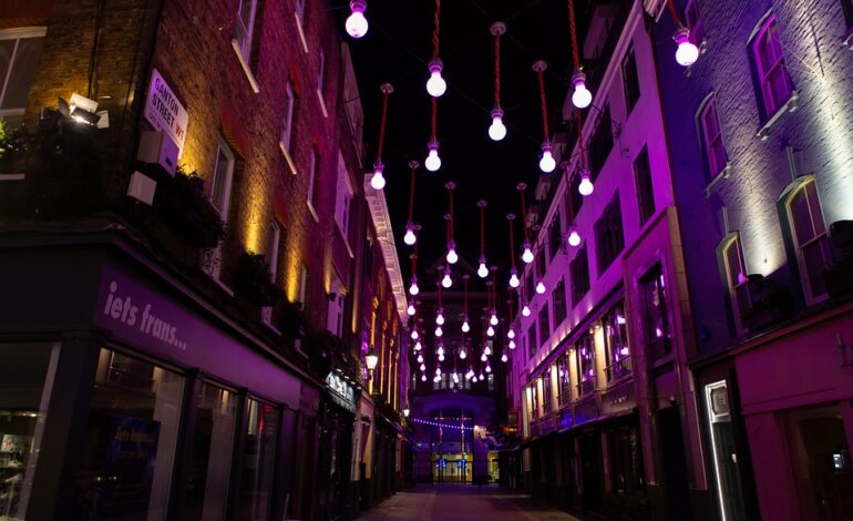 Free Purple Lights London photo and picture