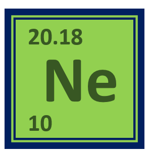 Neon is a chemical element - Its symbol is Ne and the atomic number is 10. It is a noble gas and is the fifth most abundant element in the universe.