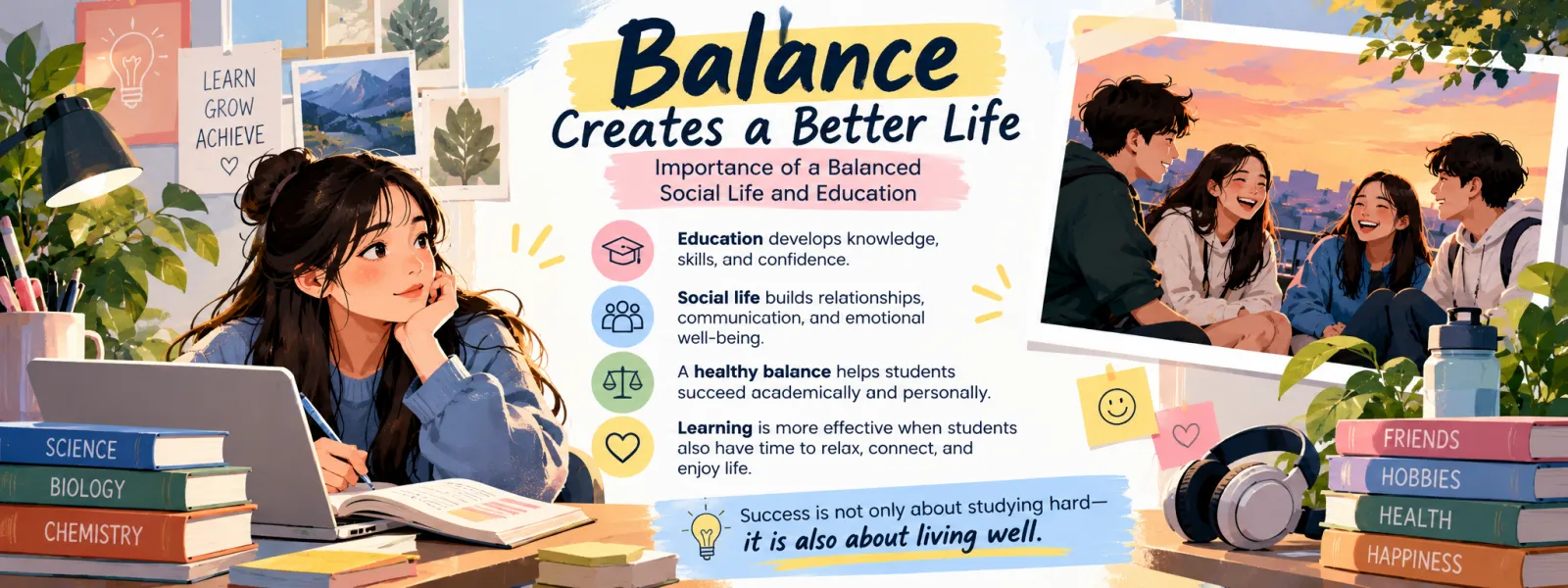 Balanced Social Life and Study: Why Both Matter