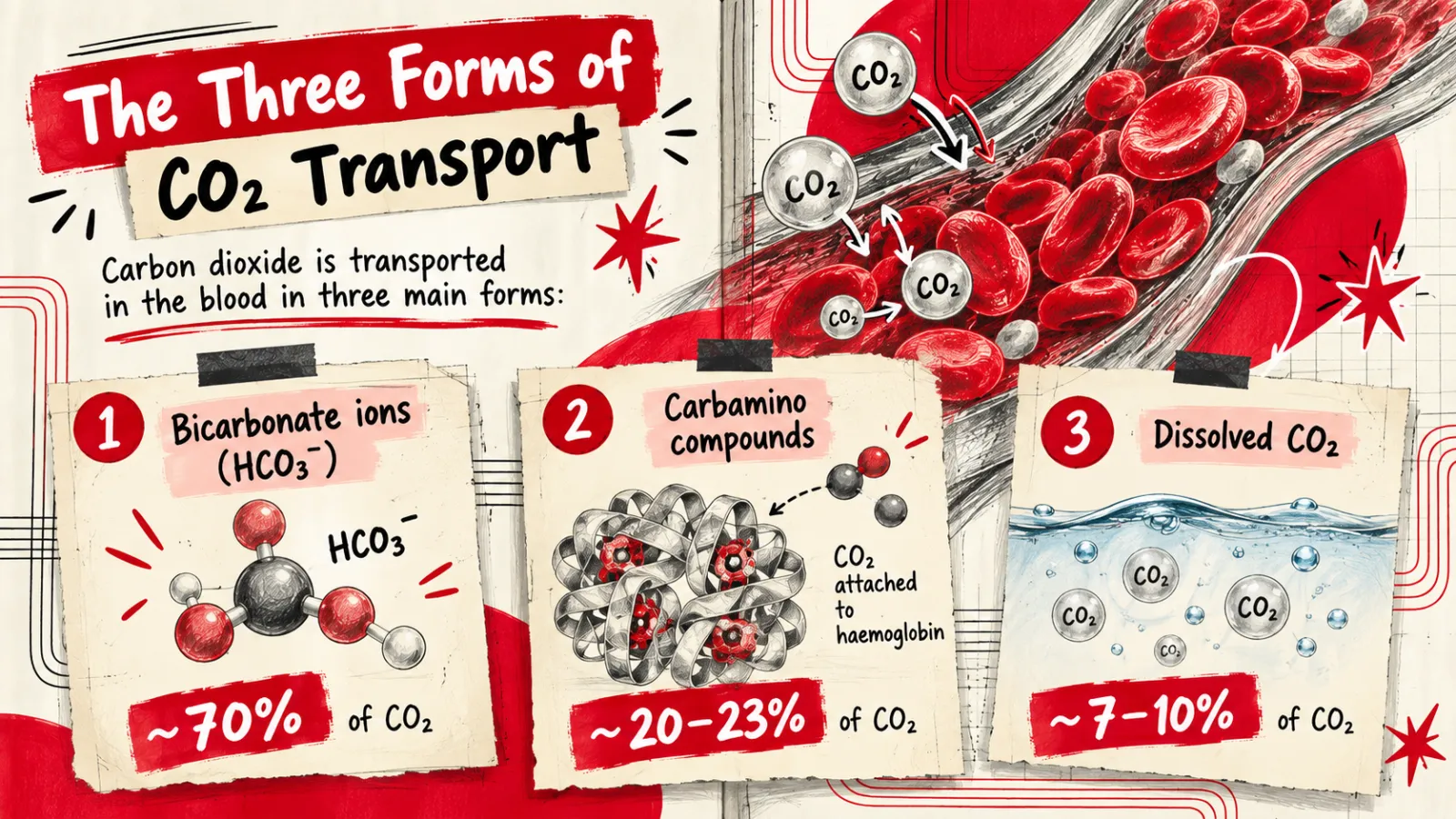 How Is Carbon Dioxide Transported in the Blood?