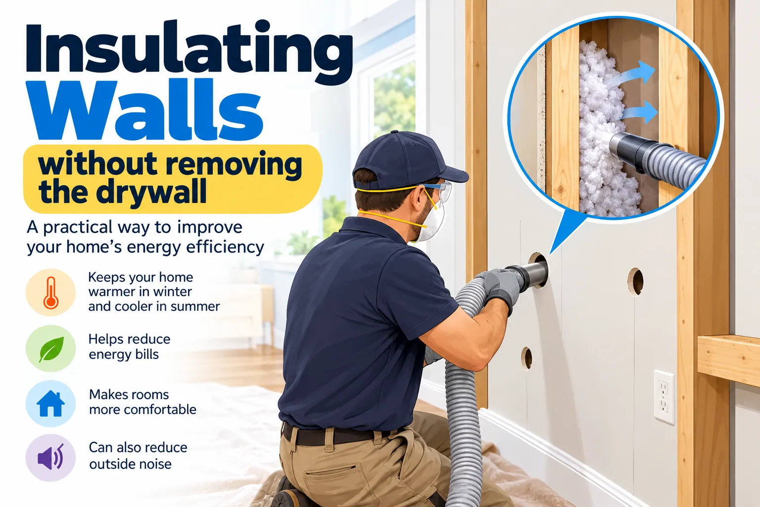 Insulate a Wall Without Removing Drywall: Science and Steps