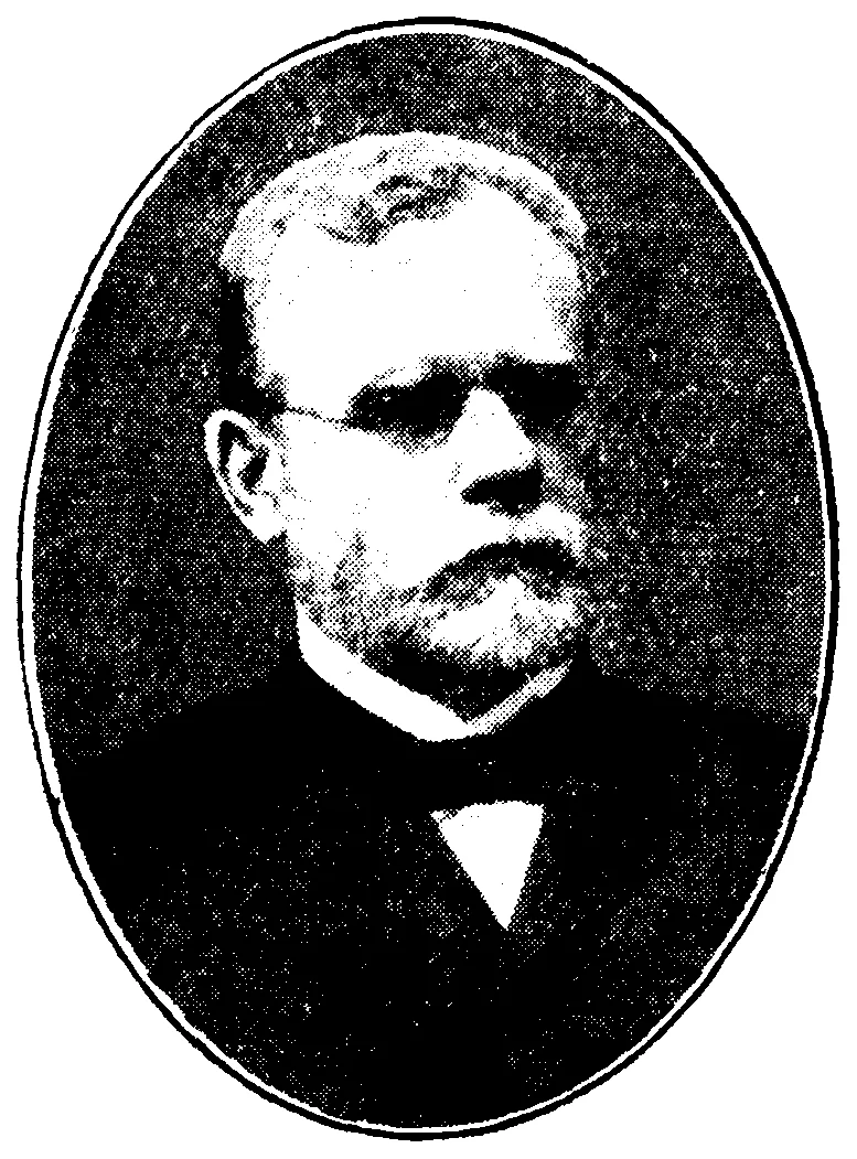 Engraved oval portrait of Swedish chemist Lars Fredrik Nilson