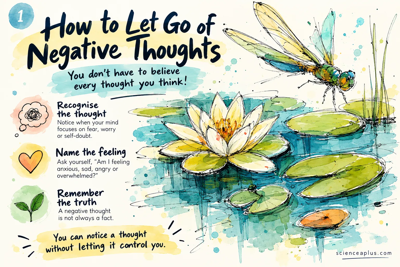 How to Let Go of Negative Thoughts: Science and CBT Tips