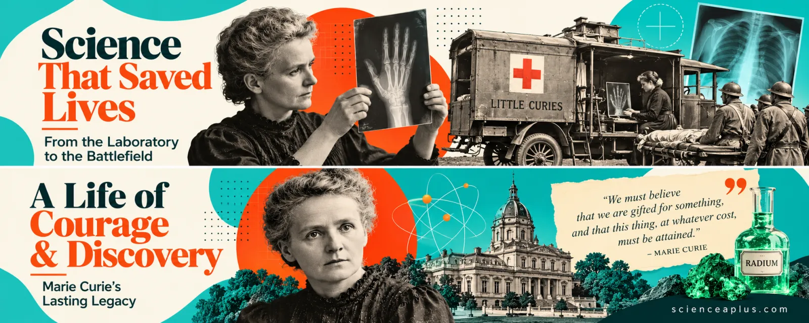 Science that saved lives: mobile X-ray vehicles called Little Curies helped doctors in the First World War; a life of courage and discovery