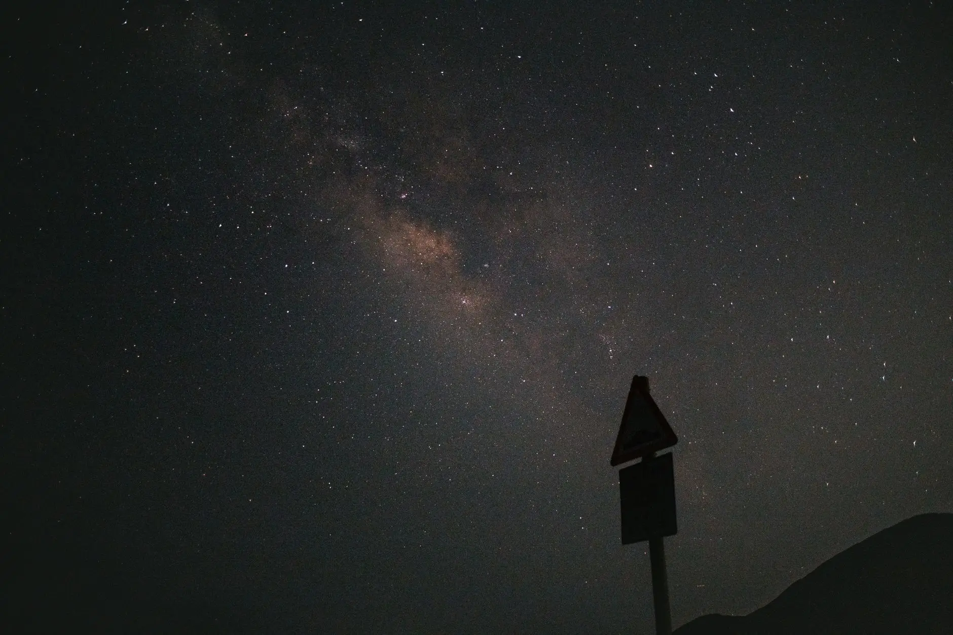 The Milky Way stretching across a dark night sky