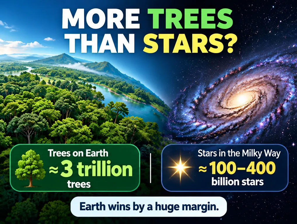 Are There More Trees on Earth Than Stars in the Milky Way?