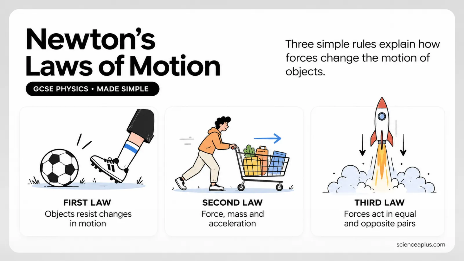 Newton’s Laws of Motion: GCSE Physics Guide with Examples
