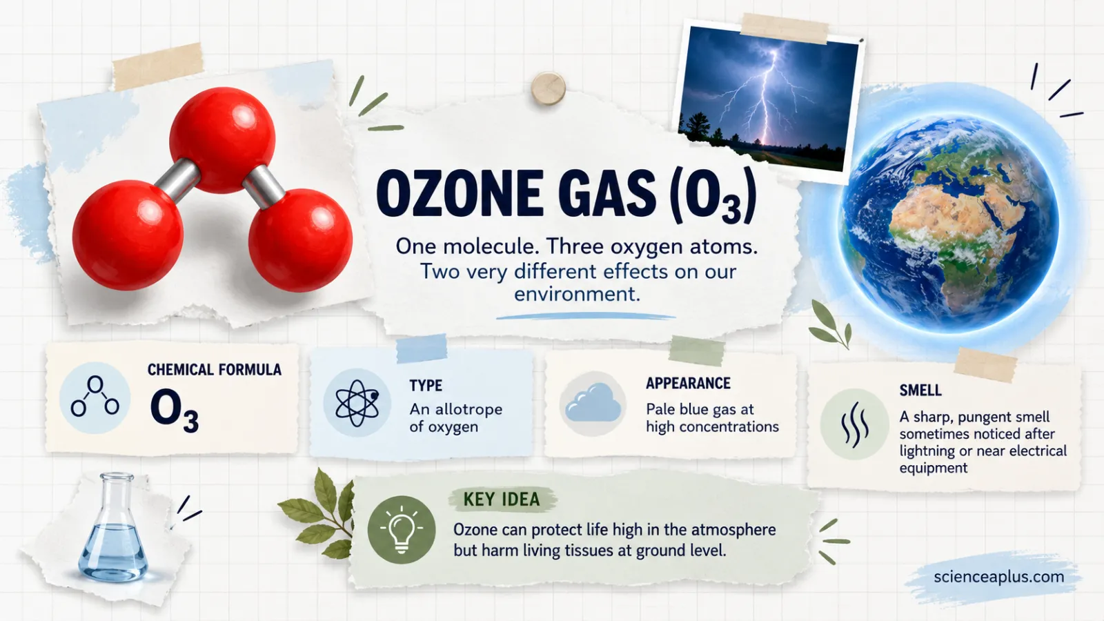 Ozone Gas (O3): Properties, Ozone Layer and Uses