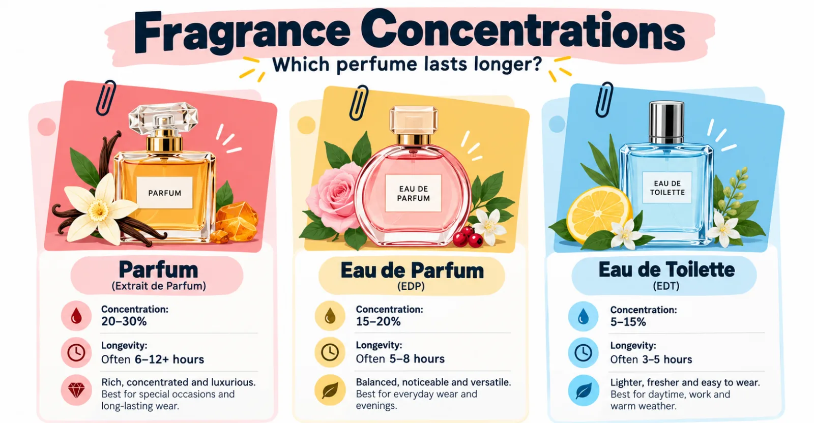 Parfum vs Eau de Parfum vs Eau de Toilette: The Science