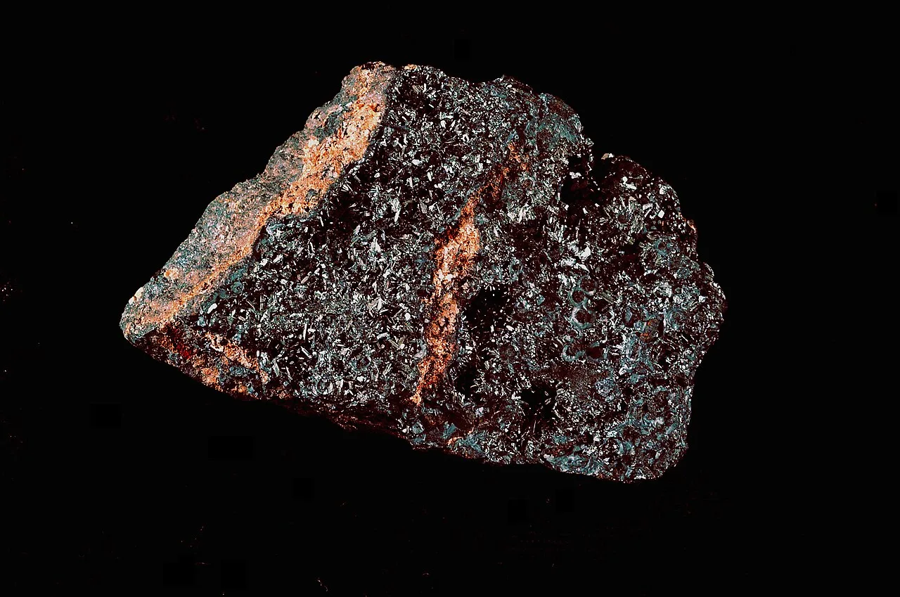 Dark brown-black lump of pyrolusite, the manganese dioxide ore