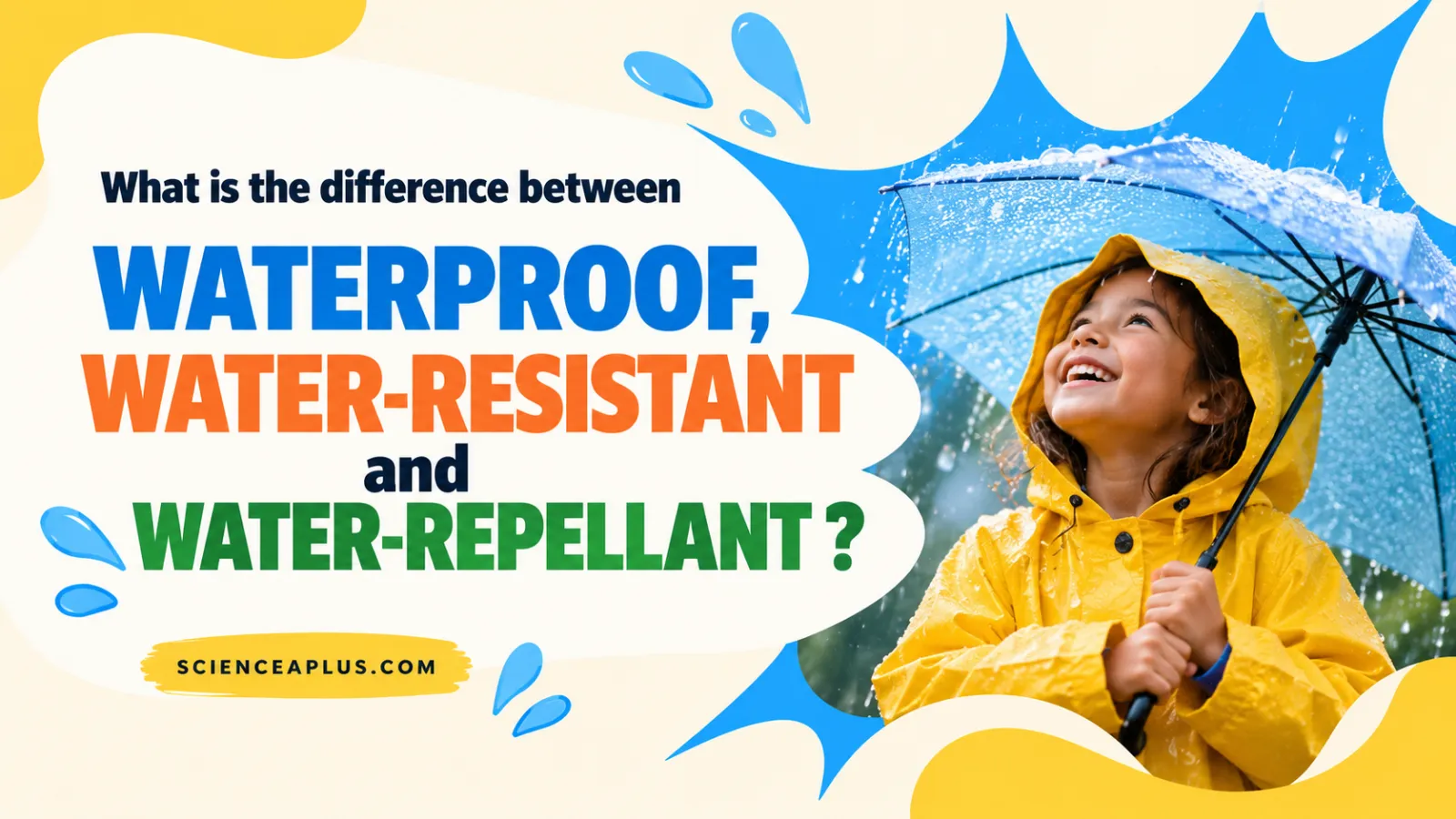 Waterproof vs Water-Resistant vs Water-Repellent Explained