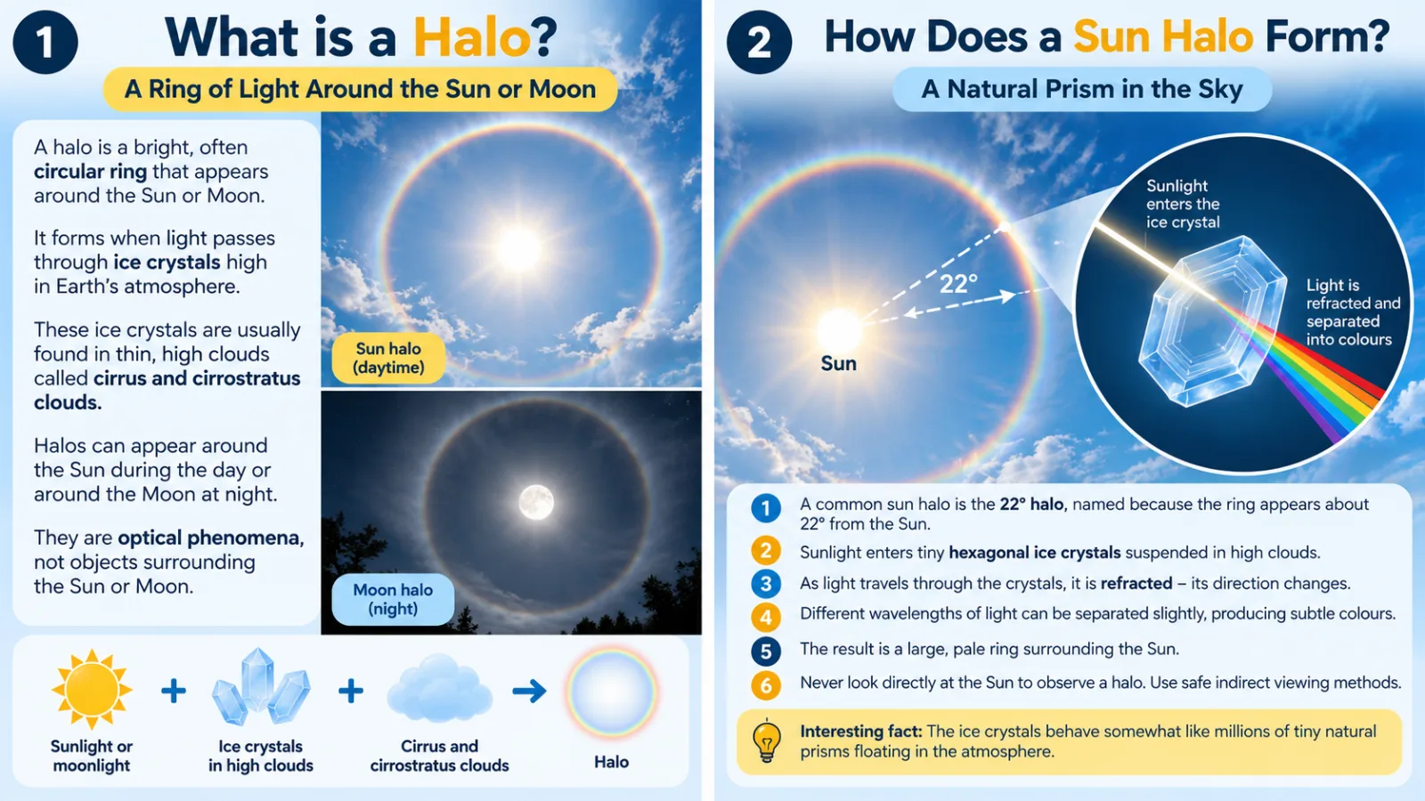 Sun Halos and Moon Halos: What Causes a Ring Around the Sun?