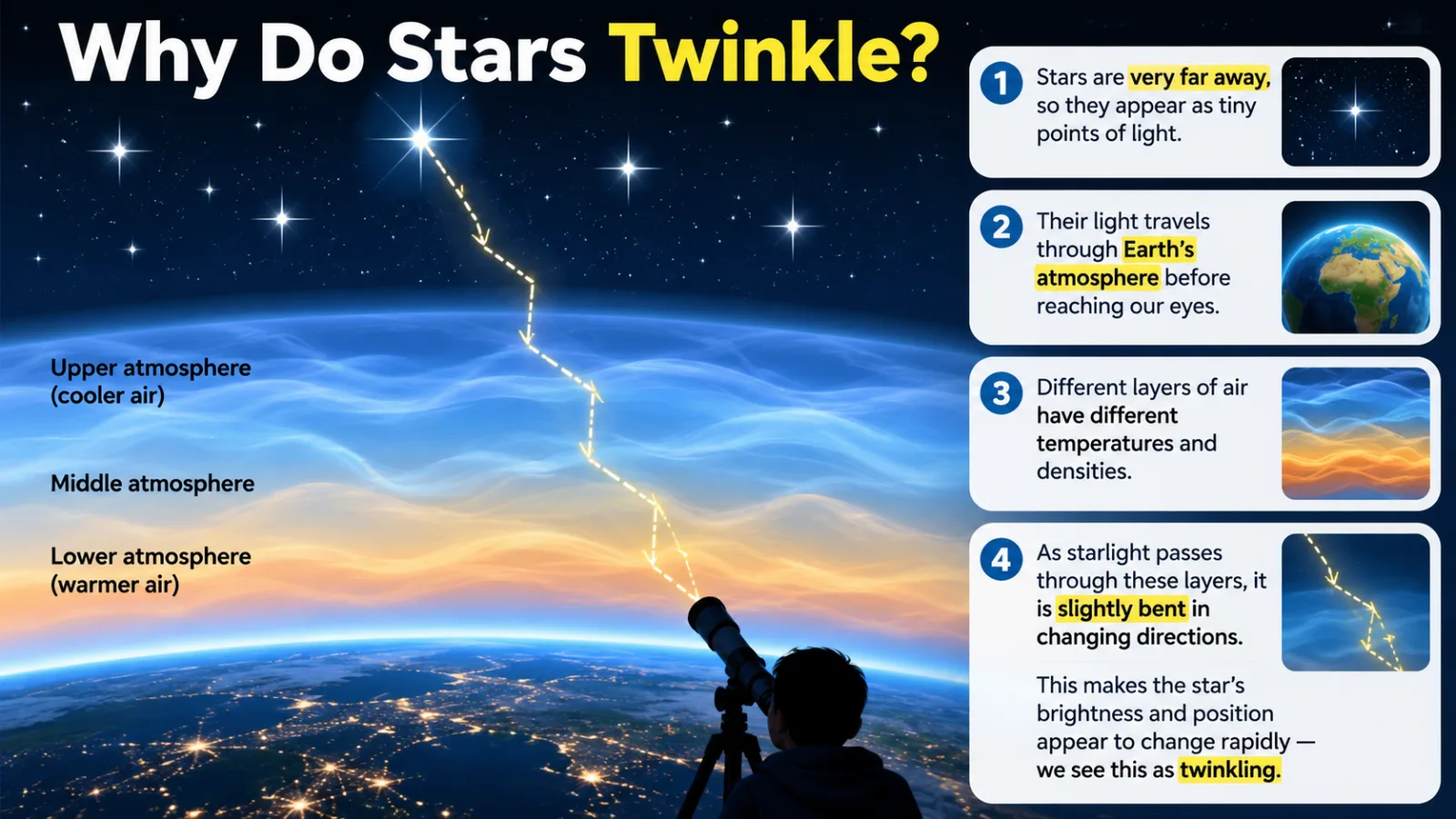 Why Do Stars Twinkle but Planets Don’t? The Science Explained